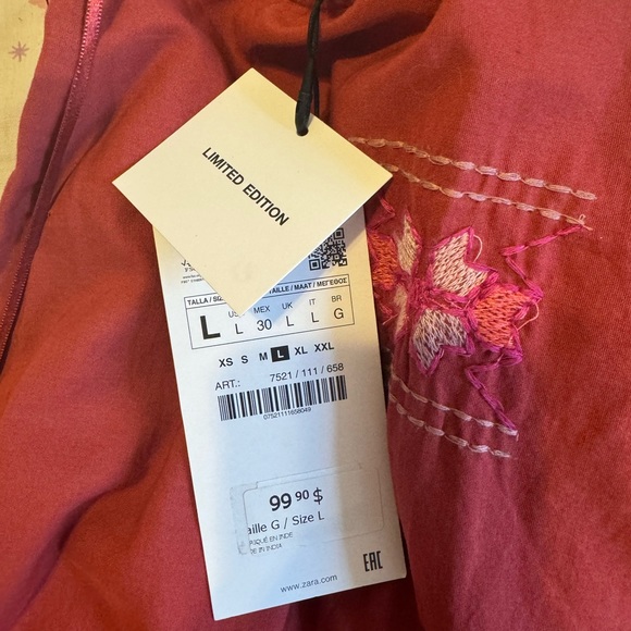 Zara embroidered dress new with tag - Picture 4 of 4